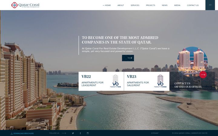 Screenshot of qatarcoral.com