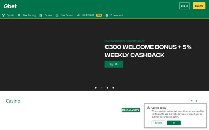 Screenshot of qbet.com