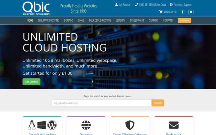 Screenshot of qbicinternet.com