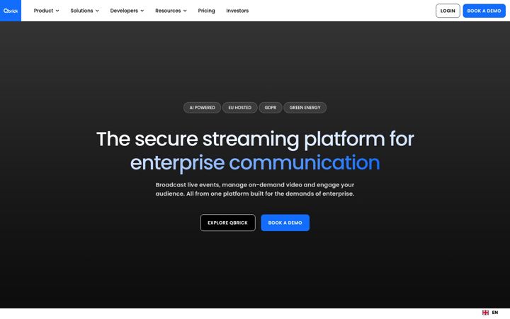 Screenshot of qbrick.com