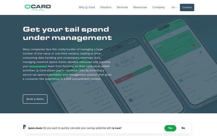 Screenshot του qcardapp.com