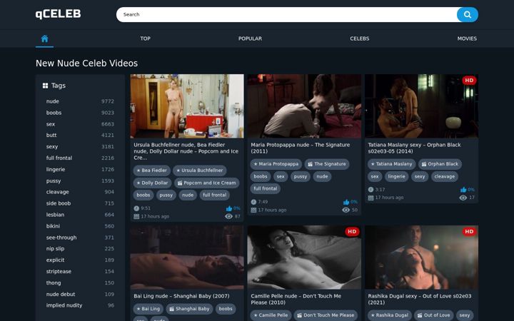 Screenshot of qceleb.com
