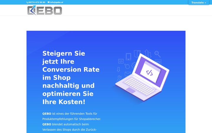 Screenshot of qebo.ai