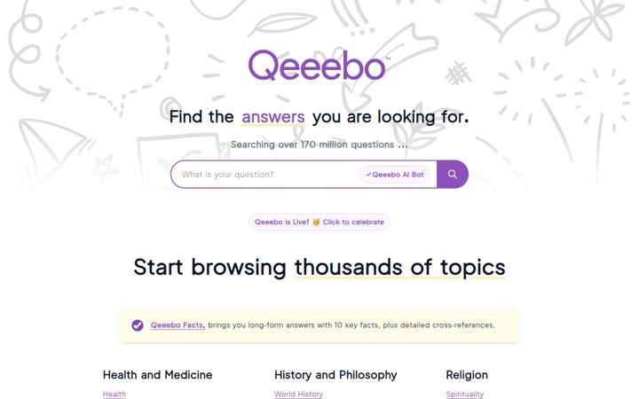 Skærmbillede af qeeebo.com