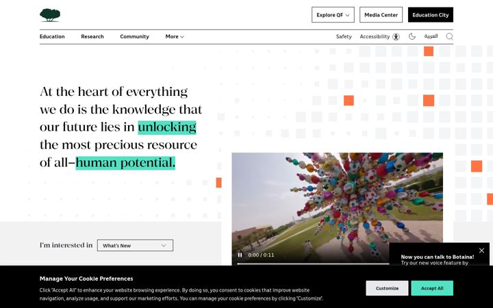 Screenshot of qf.org.qa