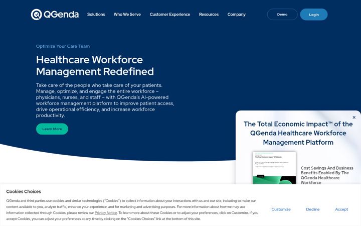 Screenshot του qgenda.com