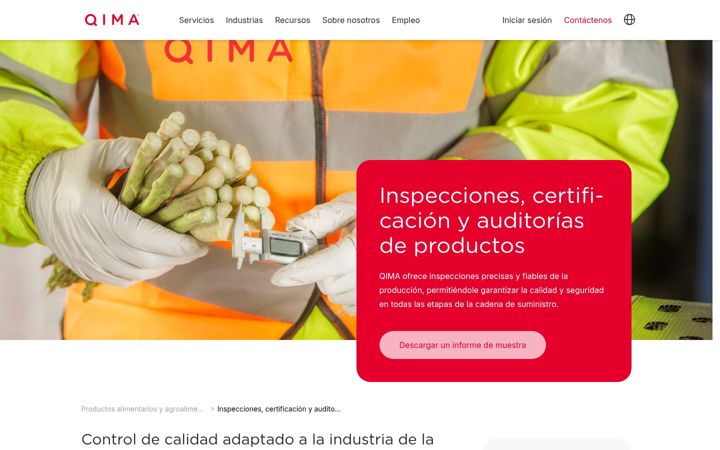 Screenshot of qima-produce.es