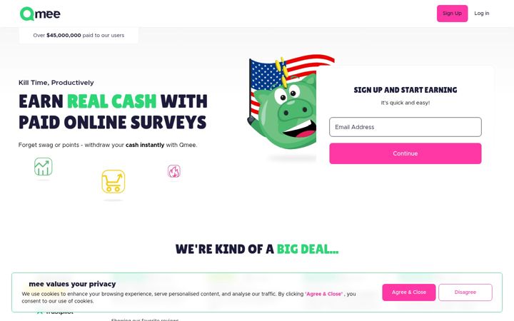 Screenshot of qmee.com