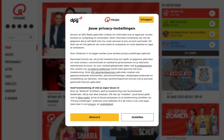 Screenshot of qmusic.nl