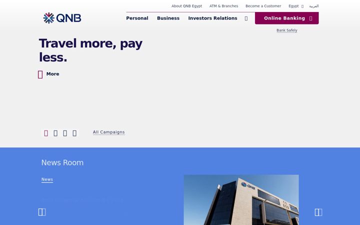 Screenshot of qnb.com.eg