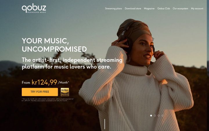 Screenshot di qobuz.com