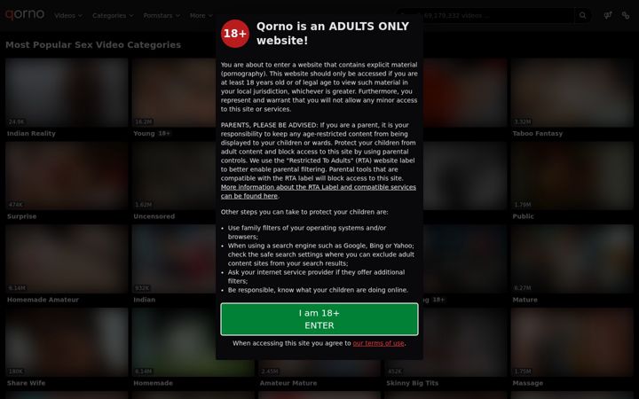 Posnetek zaslona qorno.com