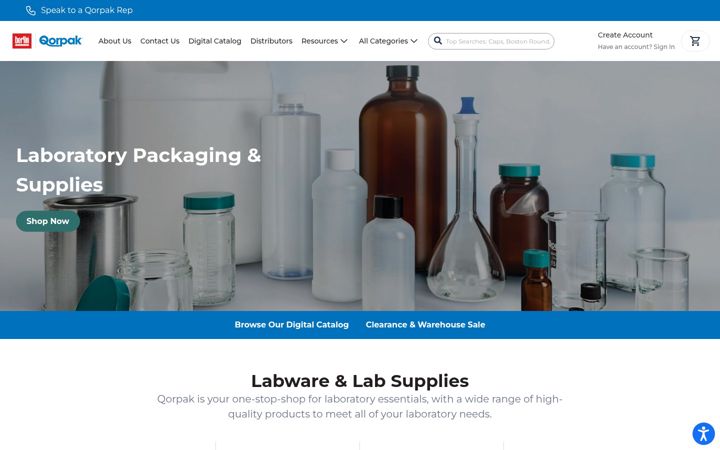 Screenshot of qorpak.com