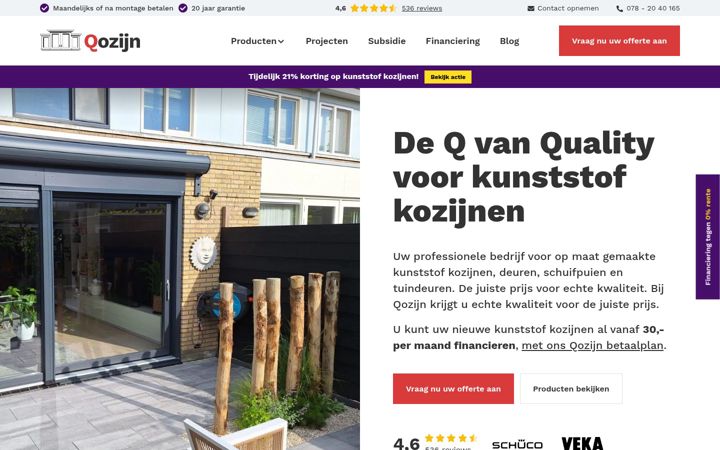 Screenshot of qozijn.nl