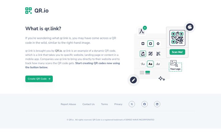 Screenshot of qr.link