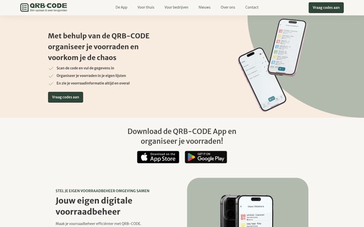 Captură de ecran a qrb-code.com