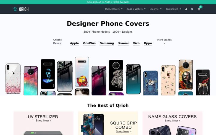 Screenshot of qrioh.com
