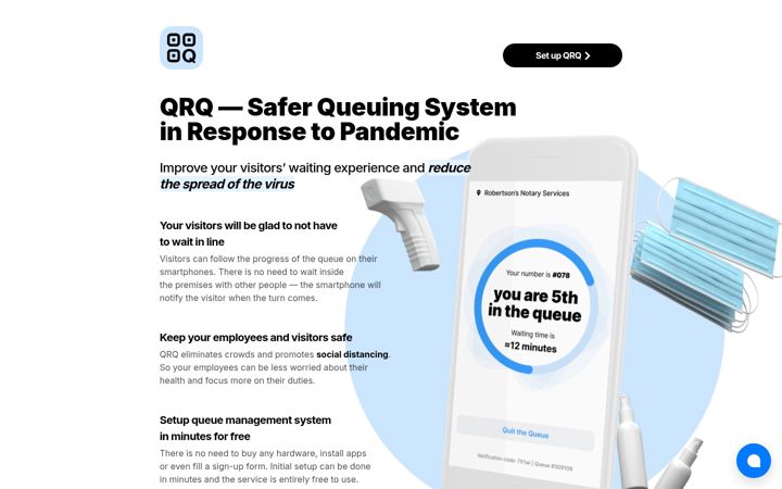 Screenshot of qrq.app
