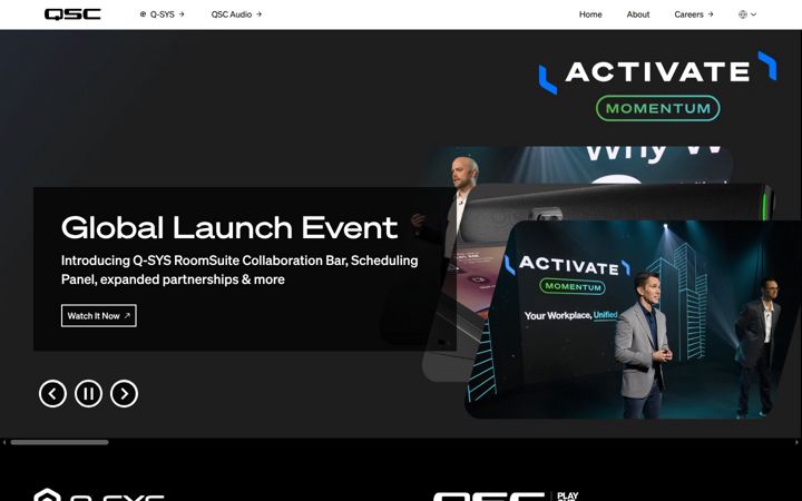 Screenshot of qsc.com