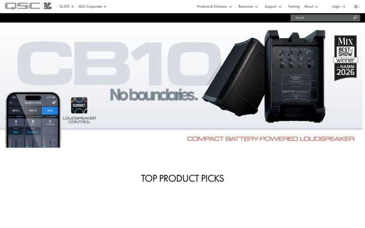 Screenshot of qscaudio.com