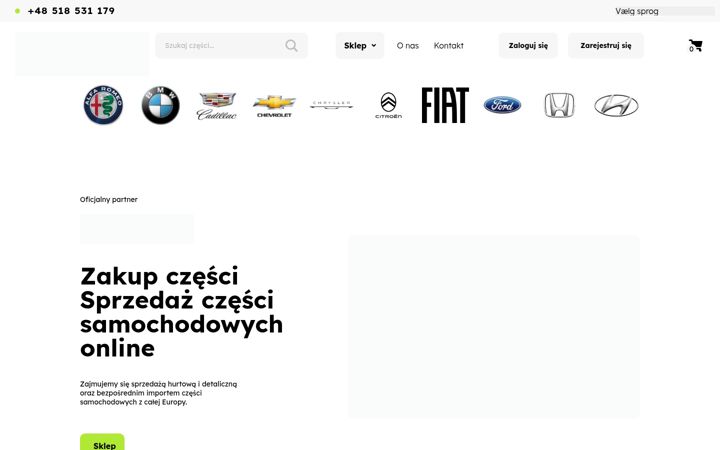 Snímek obrazovky qservicedamarparts.com