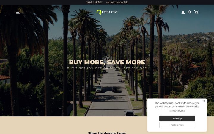 Screenshot of qskinz.com