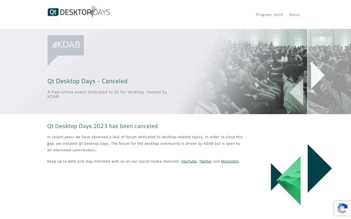 Екранна снимка на qtdesktopdays.com
