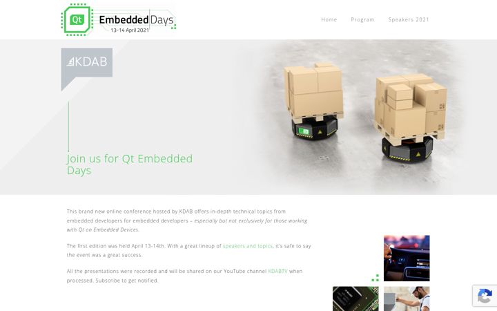 Screenshot van qtembeddeddays.com
