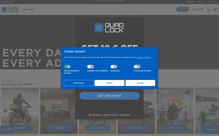 Screenshot of quadlockcase.eu