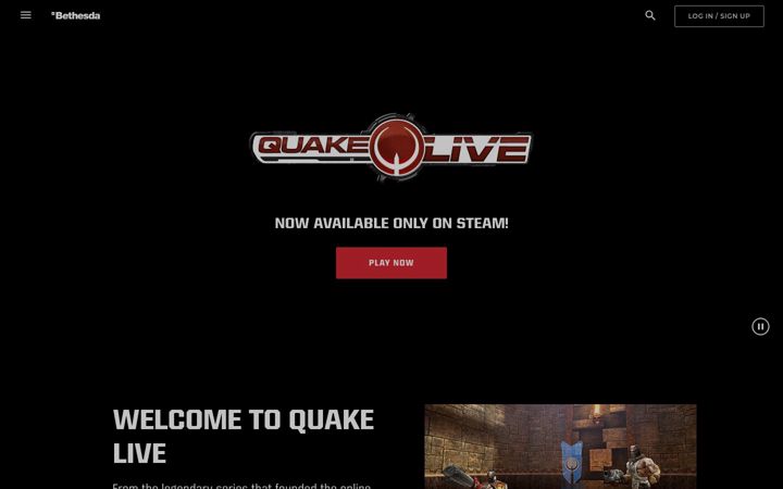 Screenshot of quakelive.com