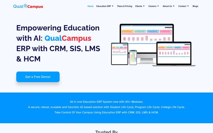 Екранна снимка на qualcampus.com