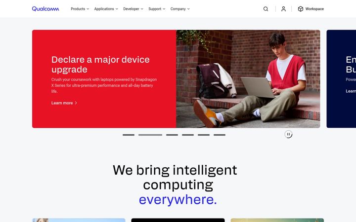Zrzut ekranu qualcomm.com