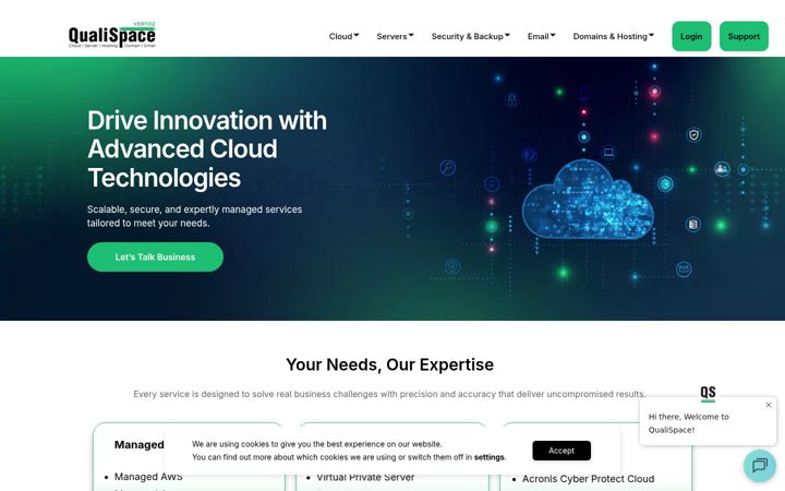 Screenshot of qualispace.com
