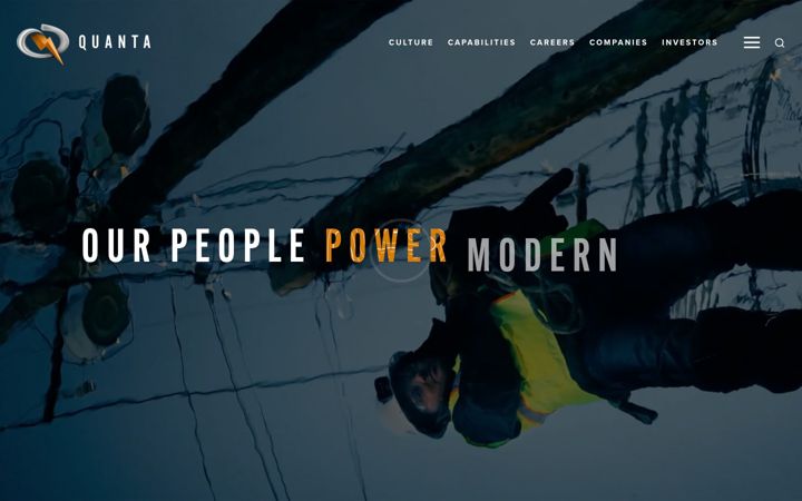 Screenshot of quantaservices.com