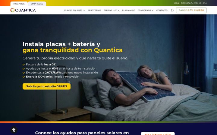 Skärmbild av quanticarenovables.com