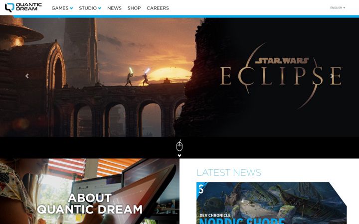 Screenshot of quanticdream.com
