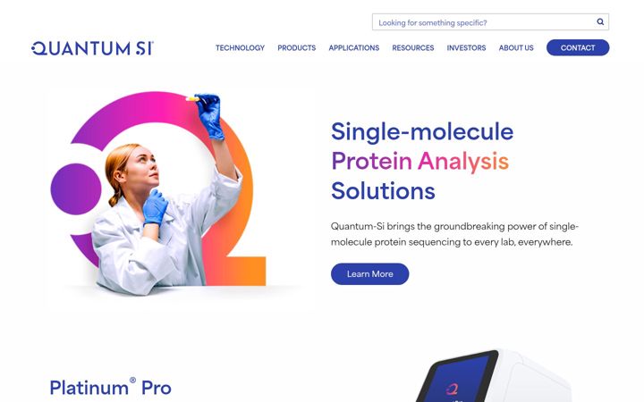 Skærmbillede af quantum-si.com