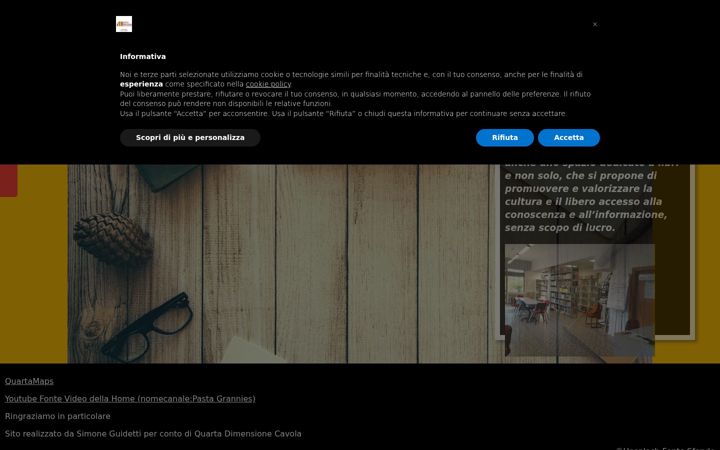 Screenshot of quartadimensionecavola.com