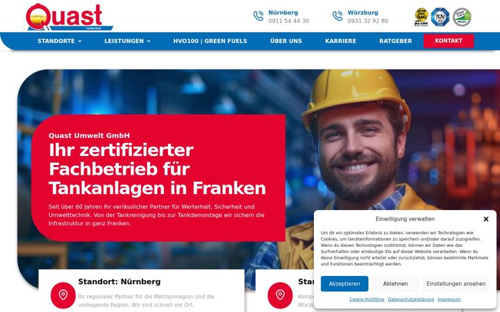 Posnetek zaslona quast-umwelt.de