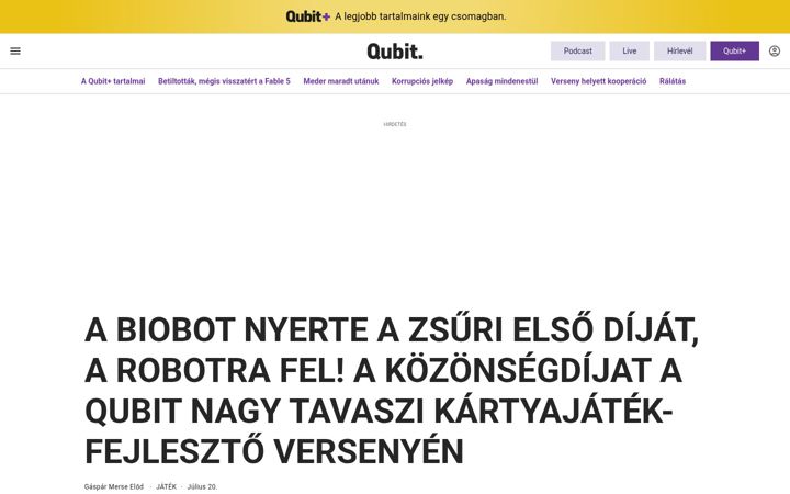 Screenshot of qubit.hu