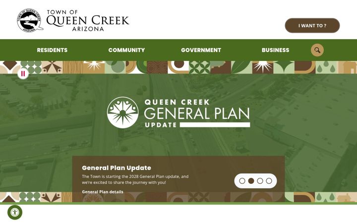 Screenshot of queencreekaz.gov