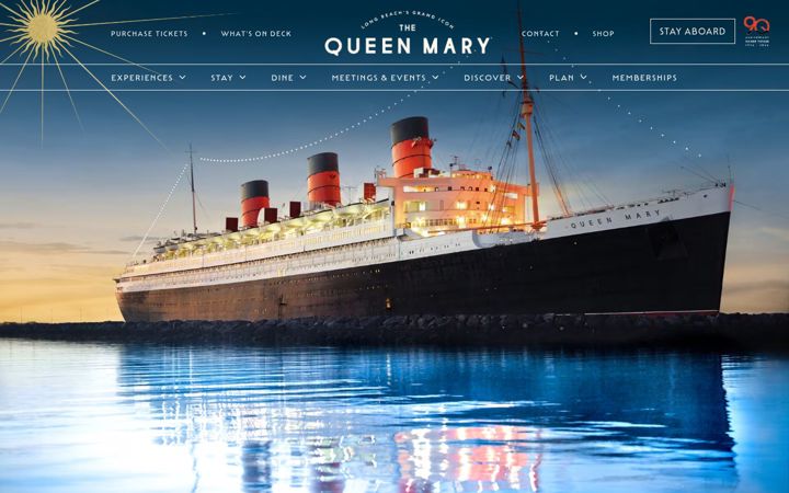 Screenshot of queenmary.com