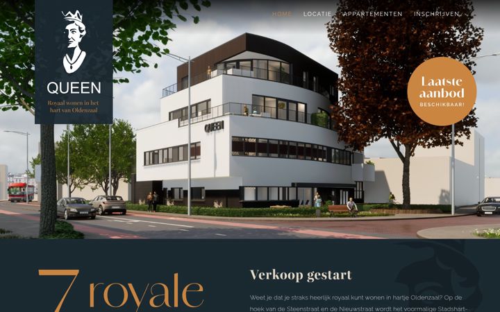 Snimka zaslona za queenoldenzaal.nl