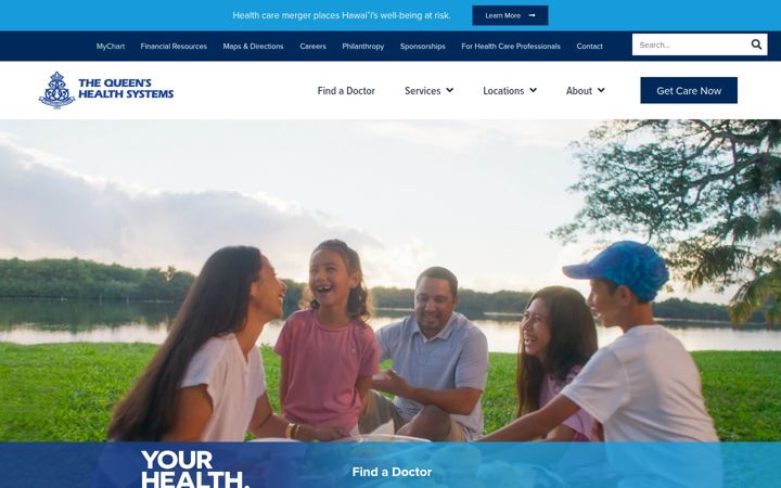Screenshot of queens.org