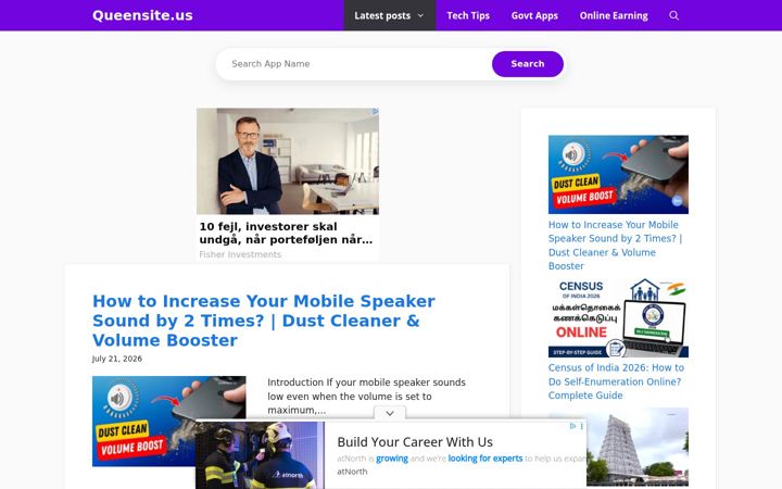 Screenshot of queensite.us