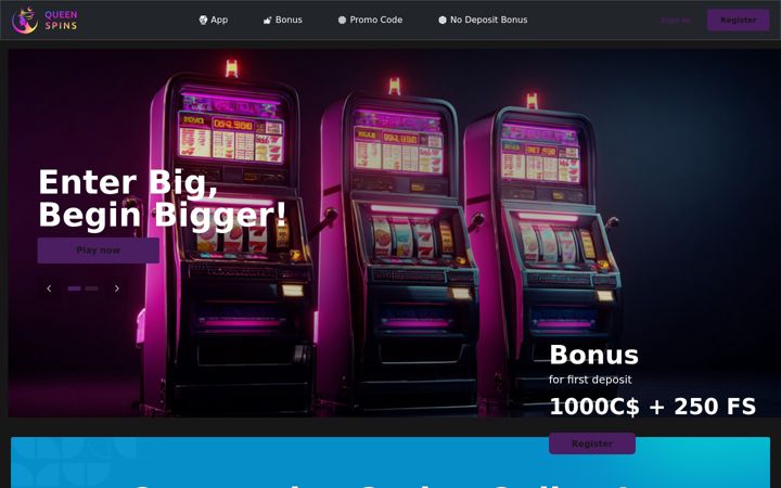 Screenshot of queenspins.net