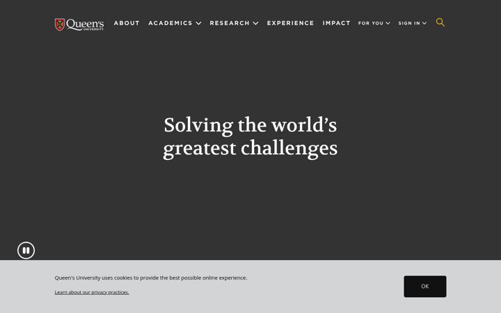 Screenshot of queensu.ca