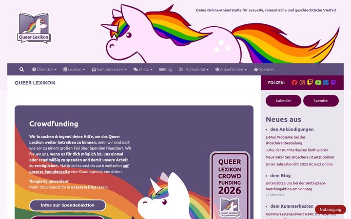 Screenshot of queer-lexikon.net