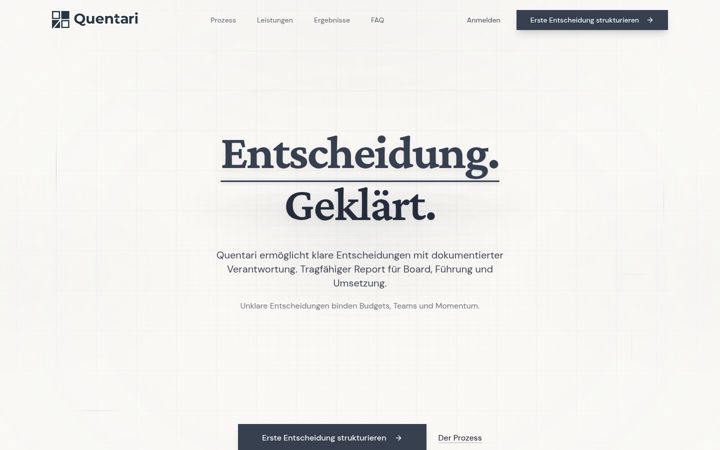 Screenshot of quentari.com