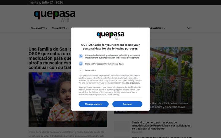 Screenshot of quepasaweb.com.ar